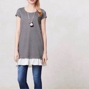 Clu + Wiloboughy | Anthropologie Flutter Heather Tunic shift dress, size S